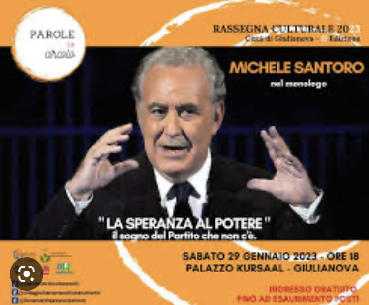 Abruzzo Impresa - Michele Santoro arriva a Giulianova per presentare in anteprima nazionale il suo monologo